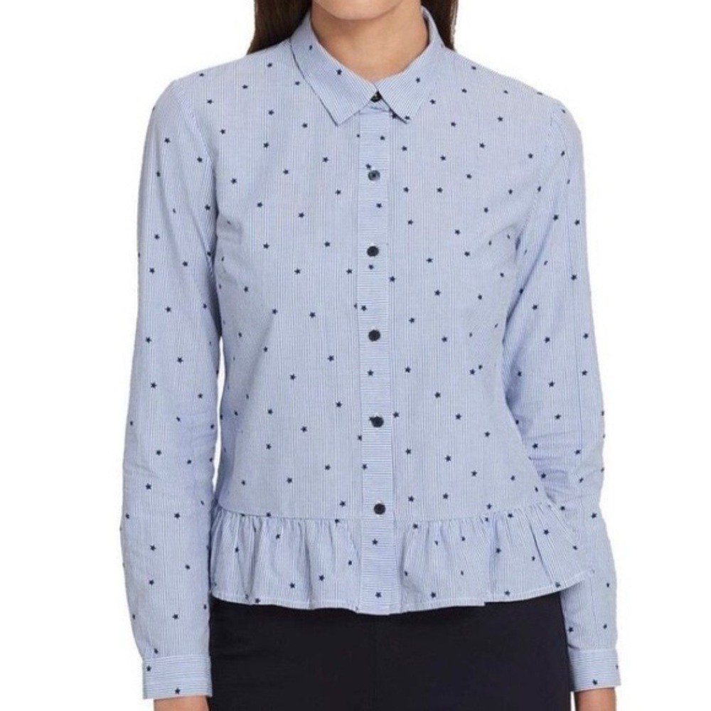 Tommy Hilfiger Blue Star Print Button Down Shirt